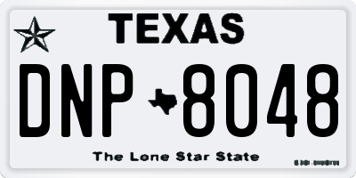 TX license plate DNP8048