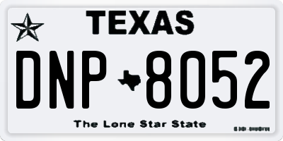TX license plate DNP8052