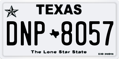 TX license plate DNP8057