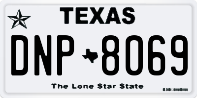 TX license plate DNP8069