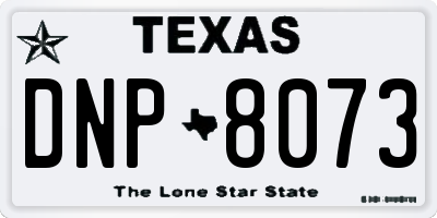 TX license plate DNP8073