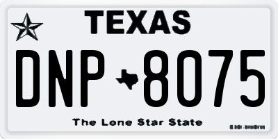 TX license plate DNP8075