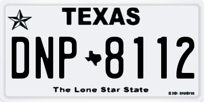 TX license plate DNP8112
