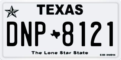 TX license plate DNP8121