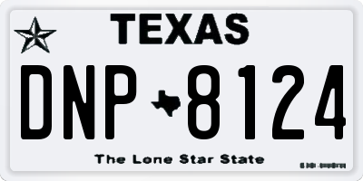 TX license plate DNP8124