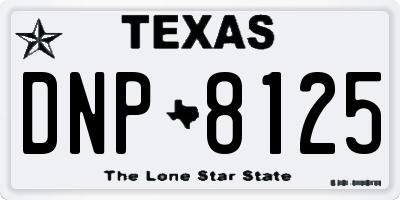 TX license plate DNP8125