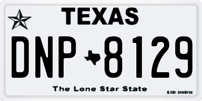 TX license plate DNP8129