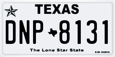 TX license plate DNP8131