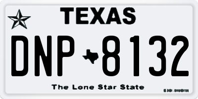 TX license plate DNP8132