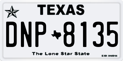 TX license plate DNP8135