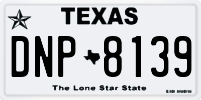 TX license plate DNP8139