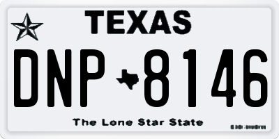 TX license plate DNP8146