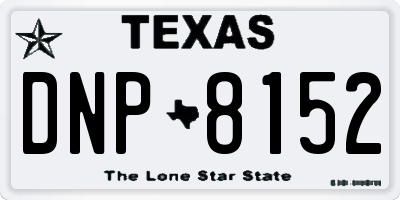 TX license plate DNP8152