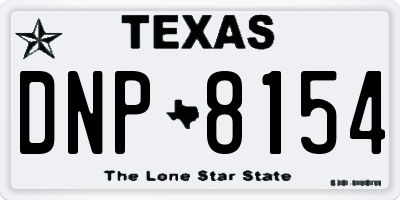 TX license plate DNP8154