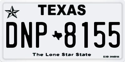 TX license plate DNP8155