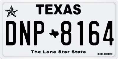 TX license plate DNP8164