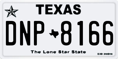 TX license plate DNP8166