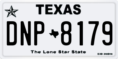 TX license plate DNP8179