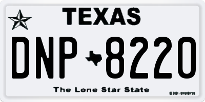 TX license plate DNP8220