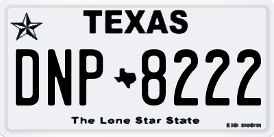 TX license plate DNP8222
