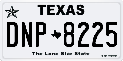TX license plate DNP8225