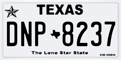 TX license plate DNP8237