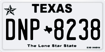 TX license plate DNP8238