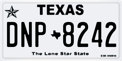 TX license plate DNP8242