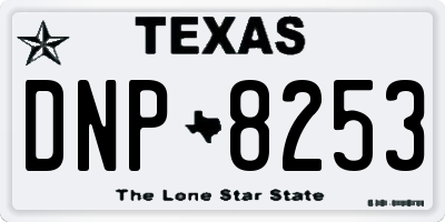 TX license plate DNP8253