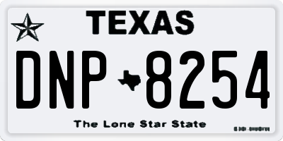 TX license plate DNP8254