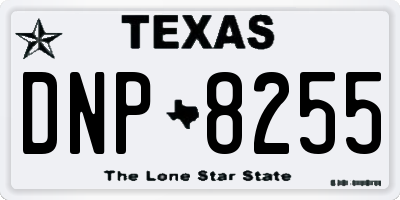 TX license plate DNP8255