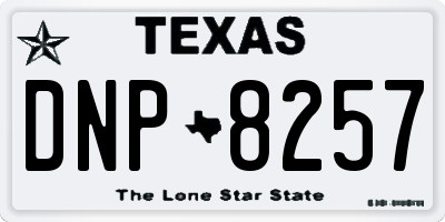 TX license plate DNP8257