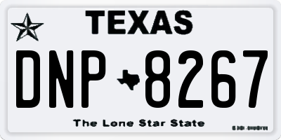 TX license plate DNP8267