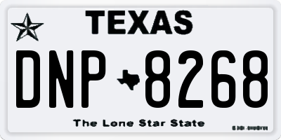 TX license plate DNP8268