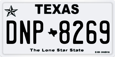 TX license plate DNP8269