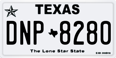 TX license plate DNP8280