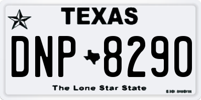 TX license plate DNP8290