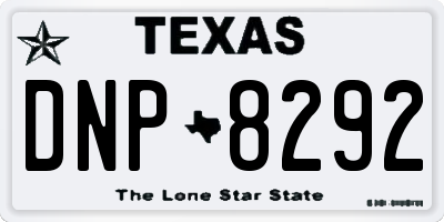 TX license plate DNP8292