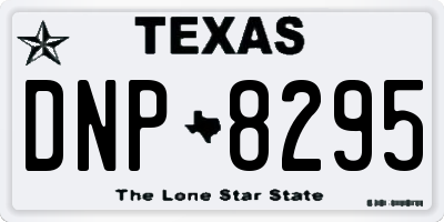 TX license plate DNP8295