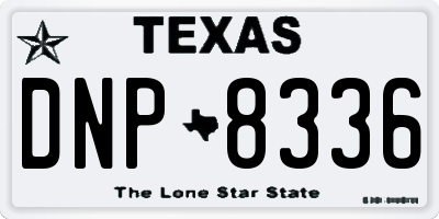 TX license plate DNP8336