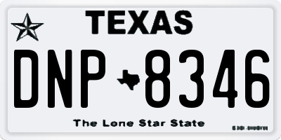 TX license plate DNP8346