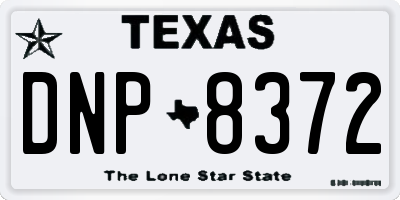 TX license plate DNP8372