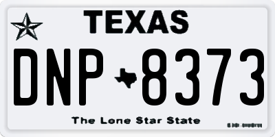 TX license plate DNP8373