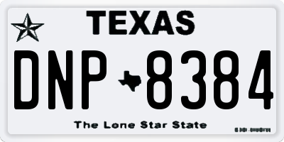 TX license plate DNP8384