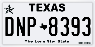 TX license plate DNP8393
