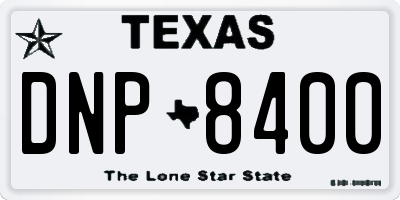 TX license plate DNP8400
