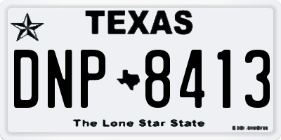 TX license plate DNP8413