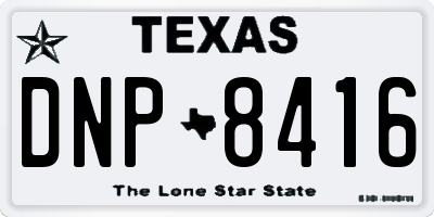 TX license plate DNP8416