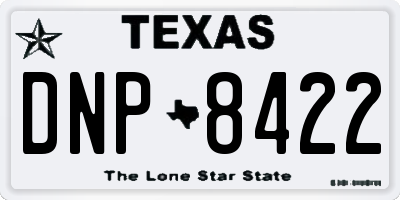 TX license plate DNP8422