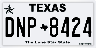 TX license plate DNP8424